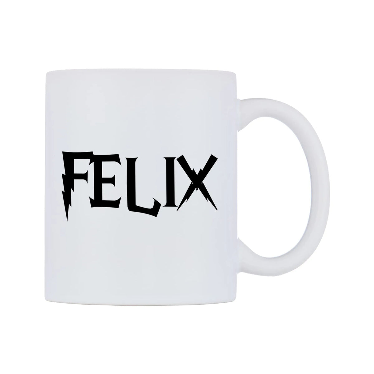 Felix - Wizard Themed Mug — white 11oz gloss mug, left side, on a white background