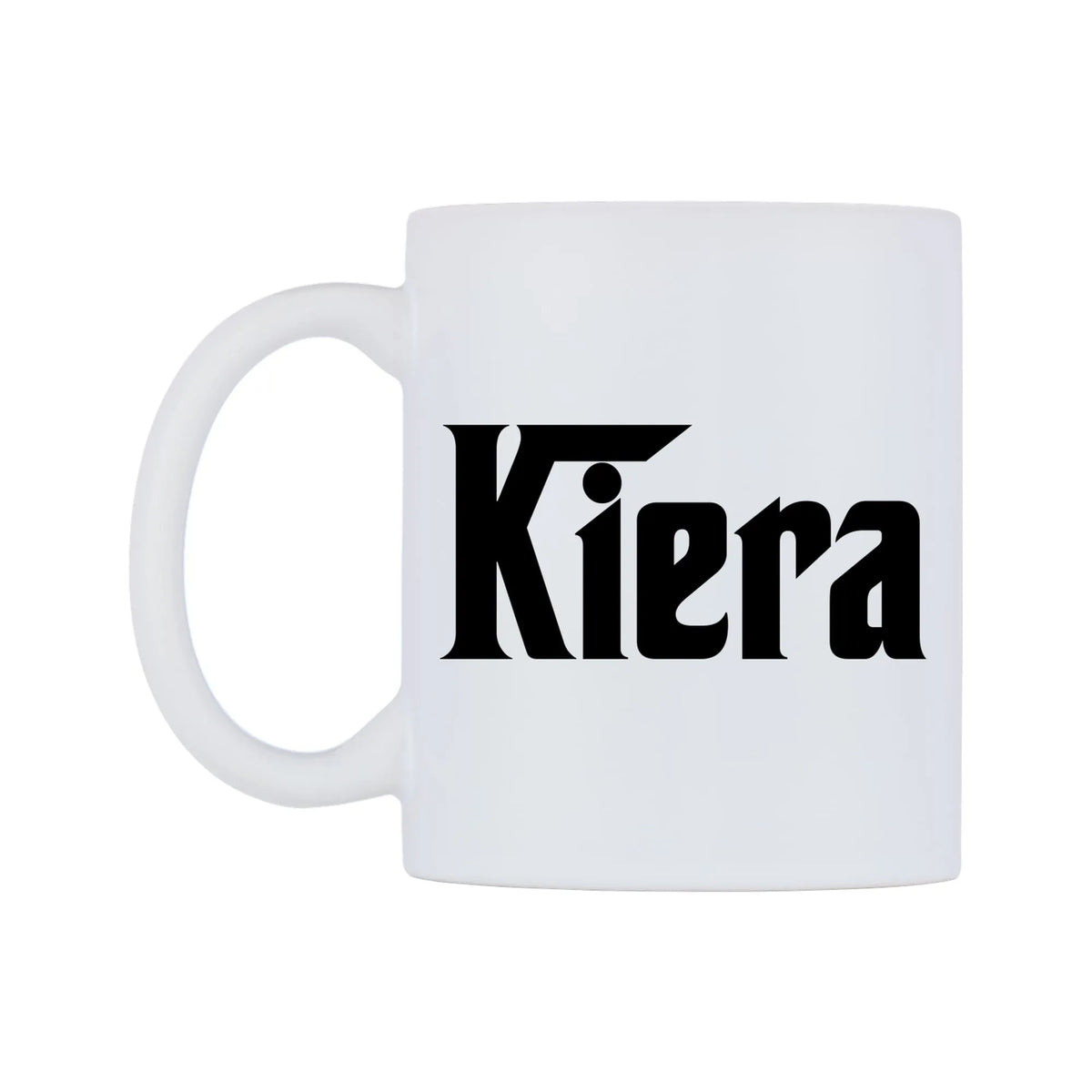 Kiera - Godfather Themed Mug — white 11oz gloss mug, right side, on a white background