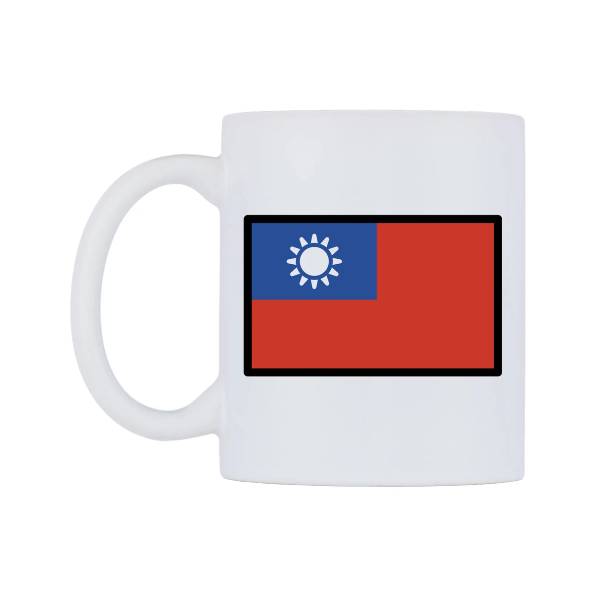 Taiwan Flag Emoji Mug — mug, right side, on a white background