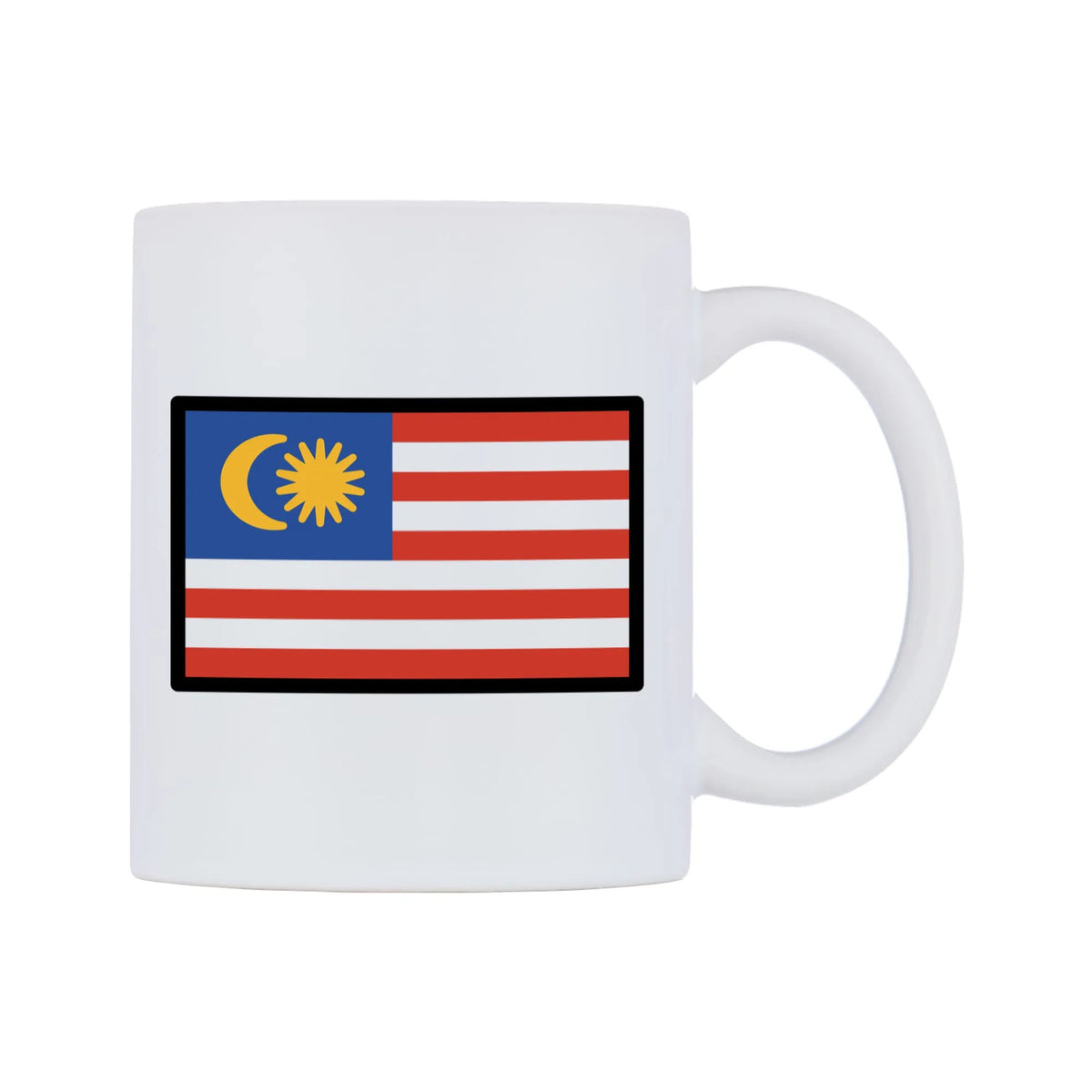 Malaysia Flag Emoji Mug — mug, left side, on a white background