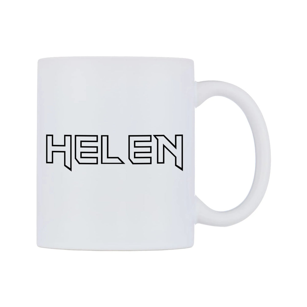Helen - Iron Maiden Themed Mug — white 11oz gloss mug, left side, on a white background