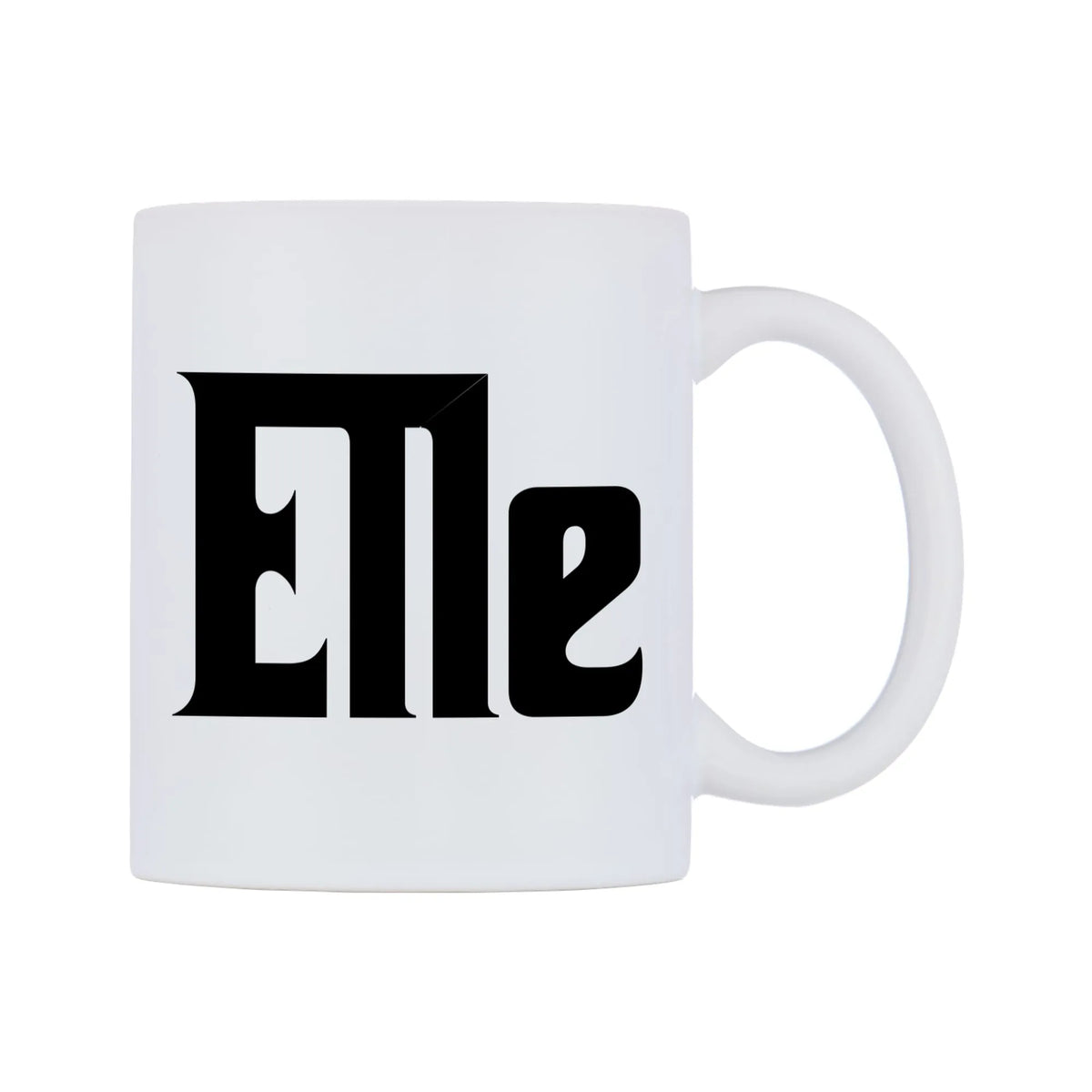 Elle - Godfather Themed Mug — white 11oz gloss mug, left side, on a white background