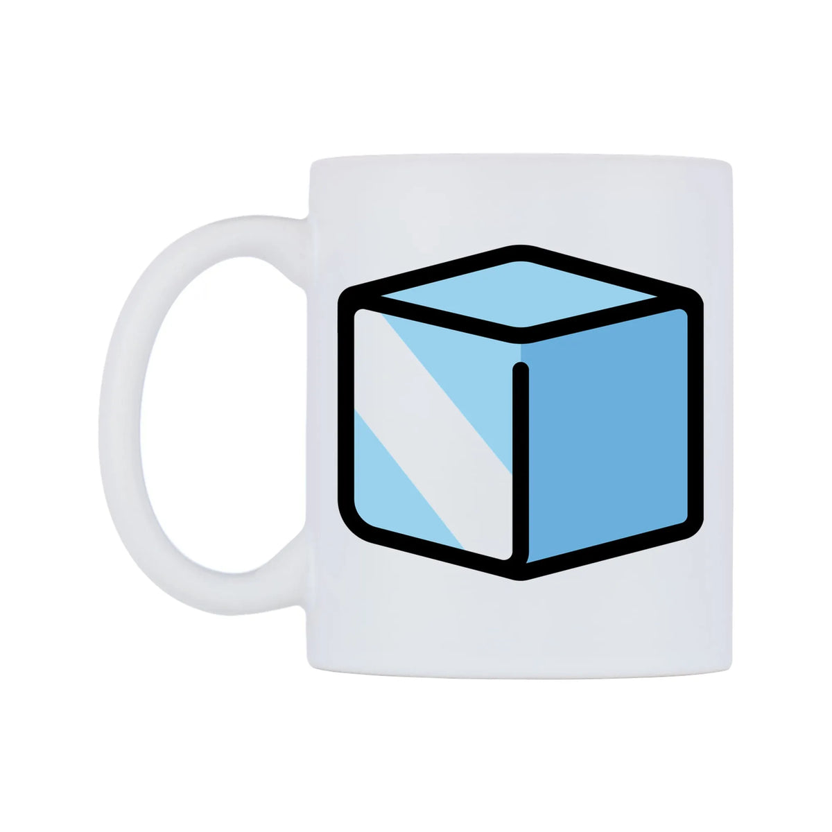 Ice Emoji Mug — mug, right side, on a white background