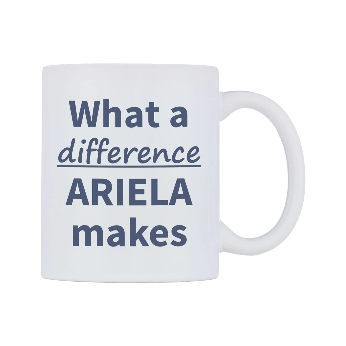 What a difference ARIELA makes Mug — mug, left side, on a white background