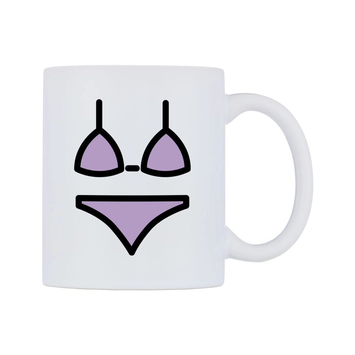 Bikini Emoji Mug — mug, left side, on a white background