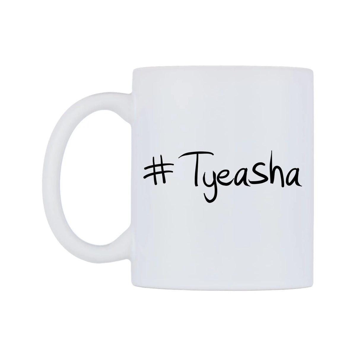 Tyeasha Mug — mug, right side, on a white background