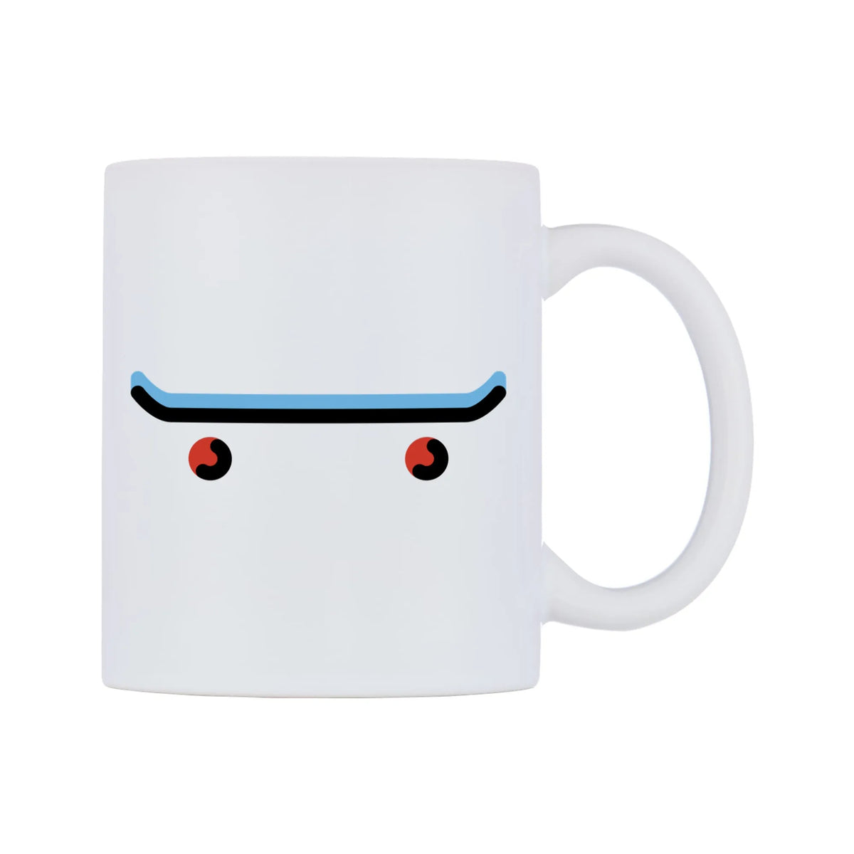 Skateboard Emoji Mug — mug, left side, on a white background