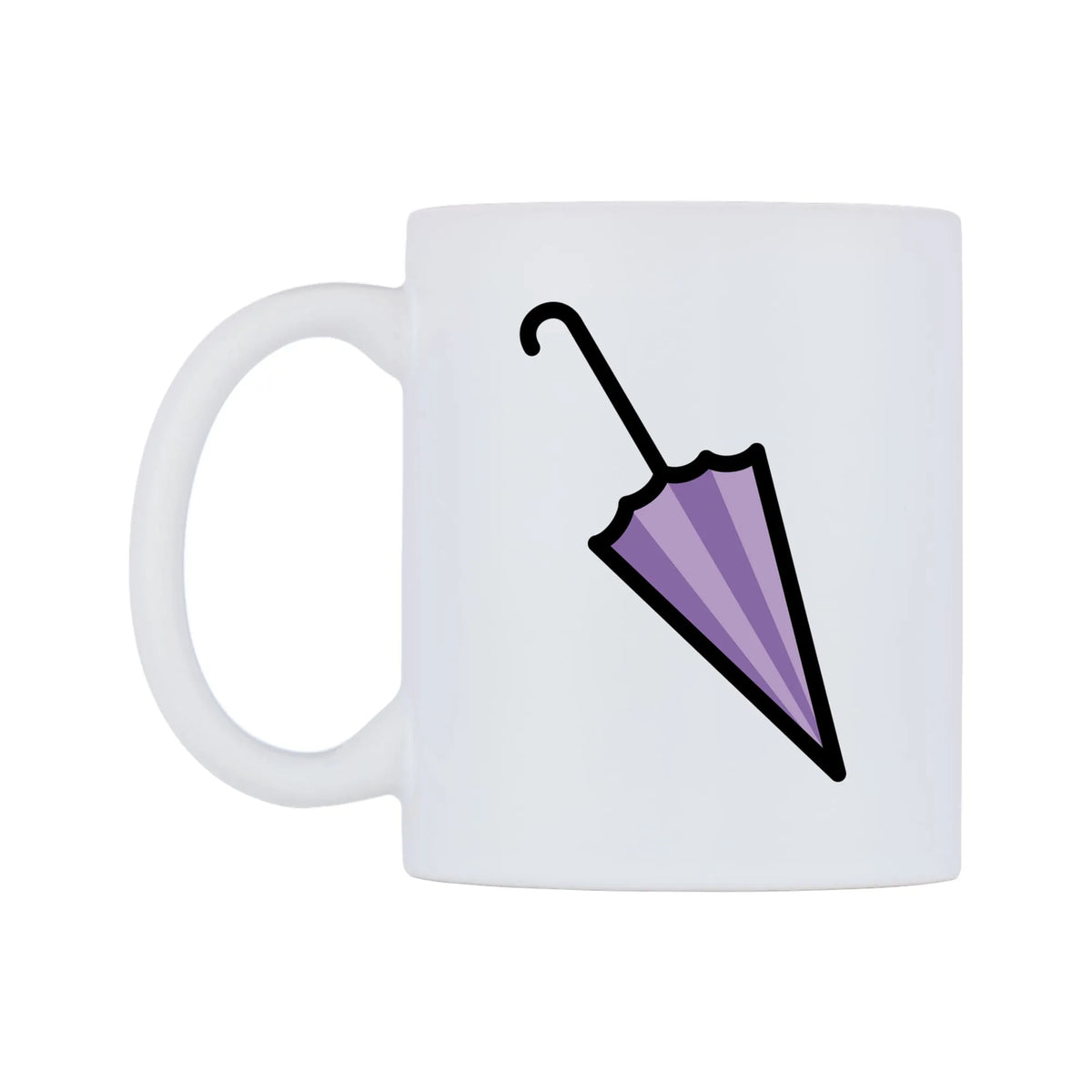 Closed Umbrella Emoji Mug — mug, right side, on a white background