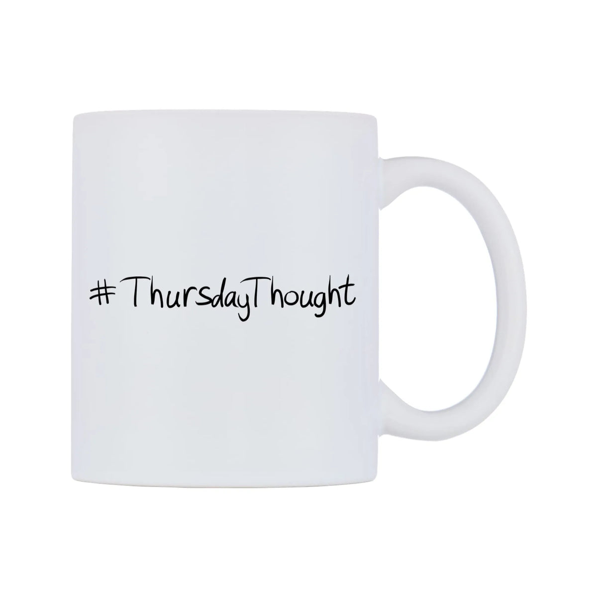 ThursdayThought Mug — mug, left side, on a white background