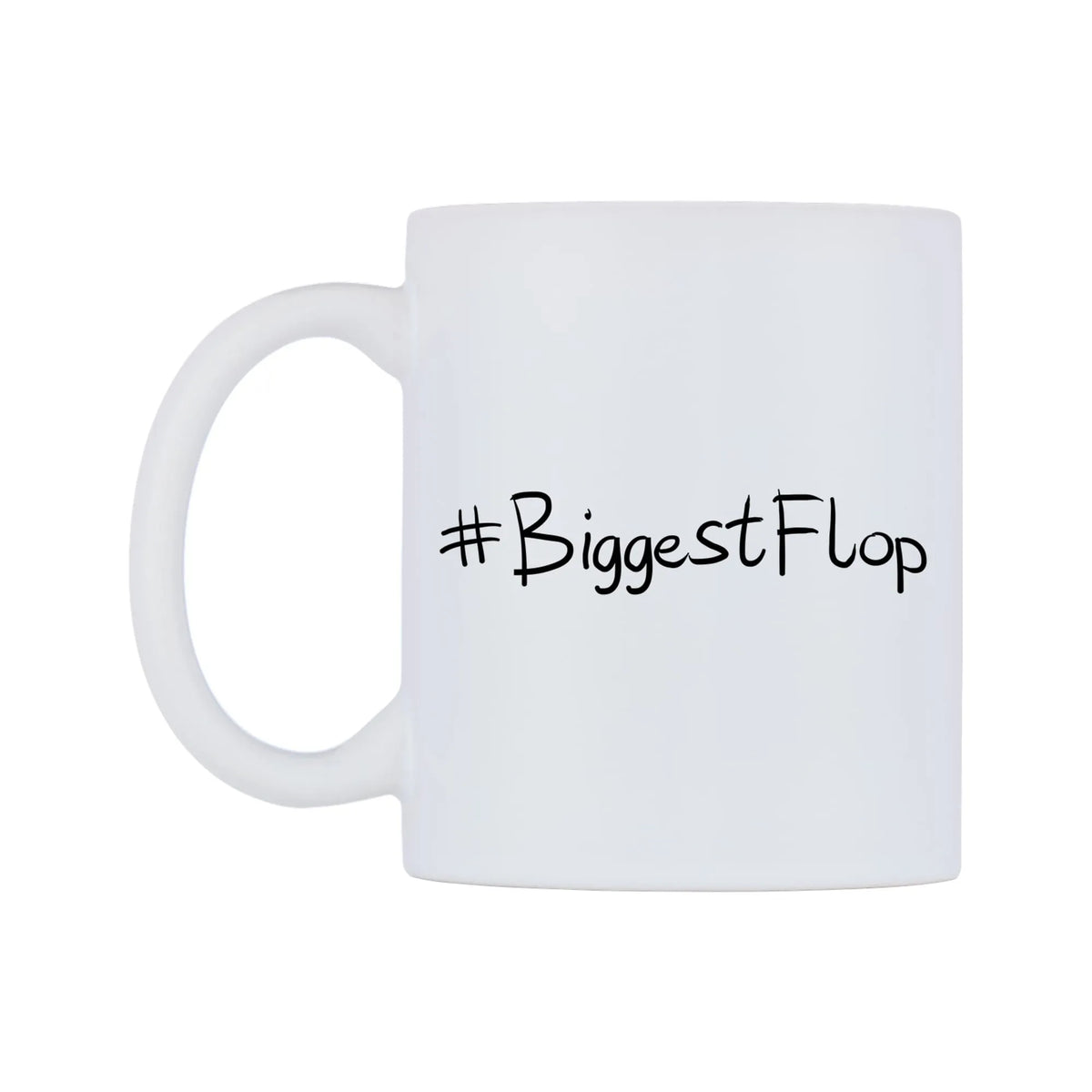 BiggestFlop Mug — mug, right side, on a white background