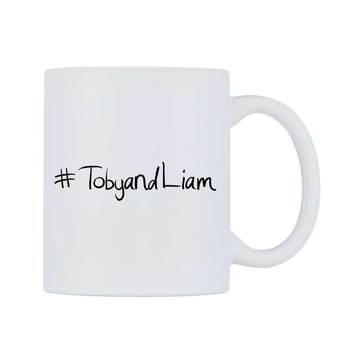TobyandLiam Mug — mug, left side, on a white background