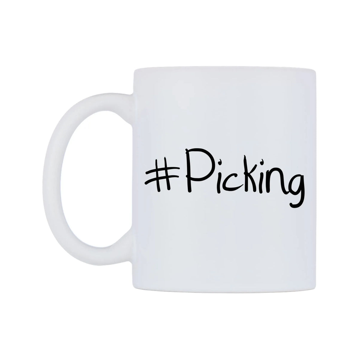 Picking Mug — mug, right side, on a white background