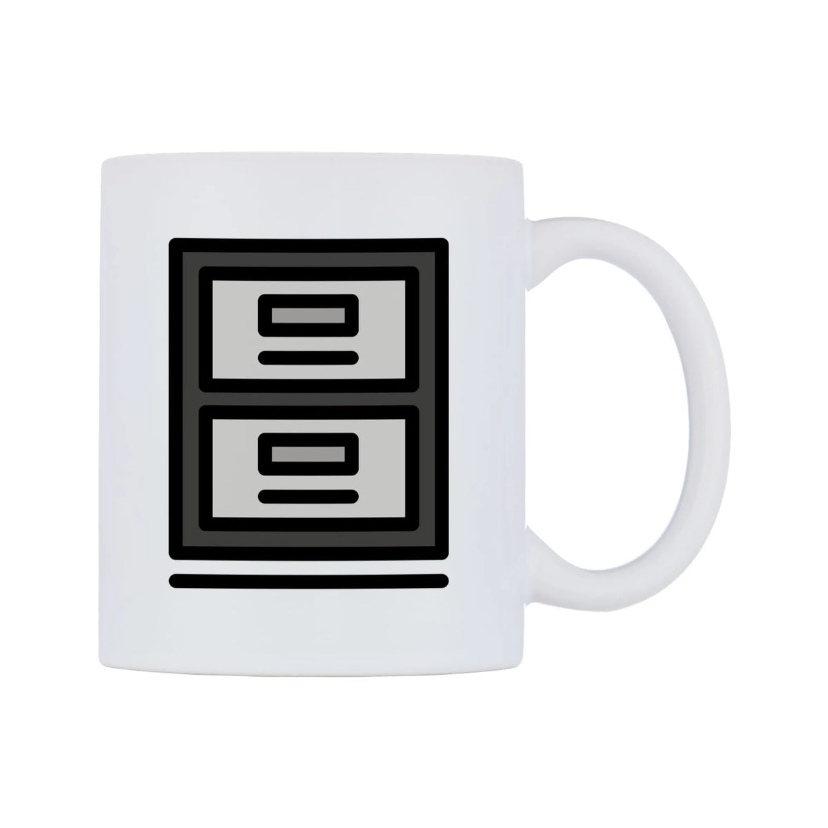 File Cabinet Emoji Mug — mug, left side, on a white background