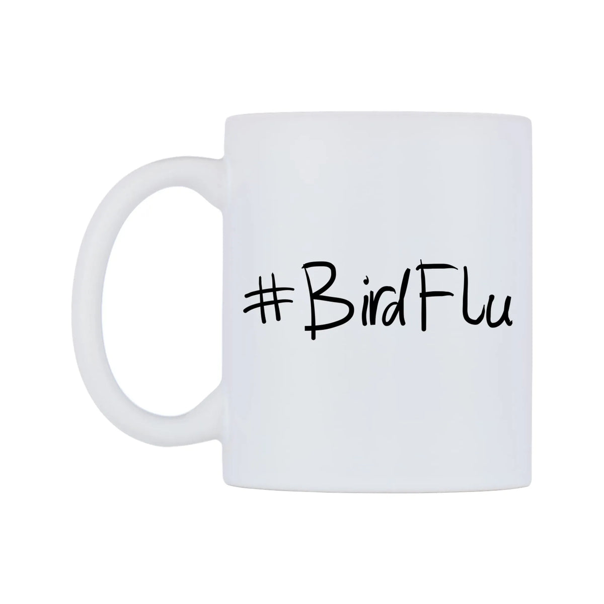 BirdFlu Mug — mug, right side, on a white background
