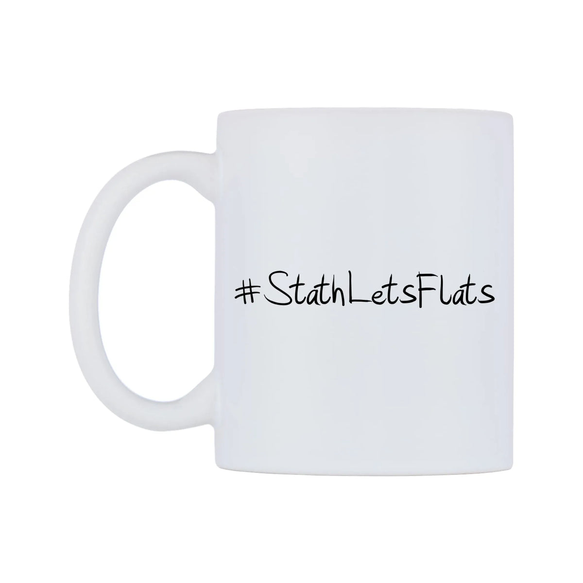 StathLetsFlats Mug — mug, right side, on a white background