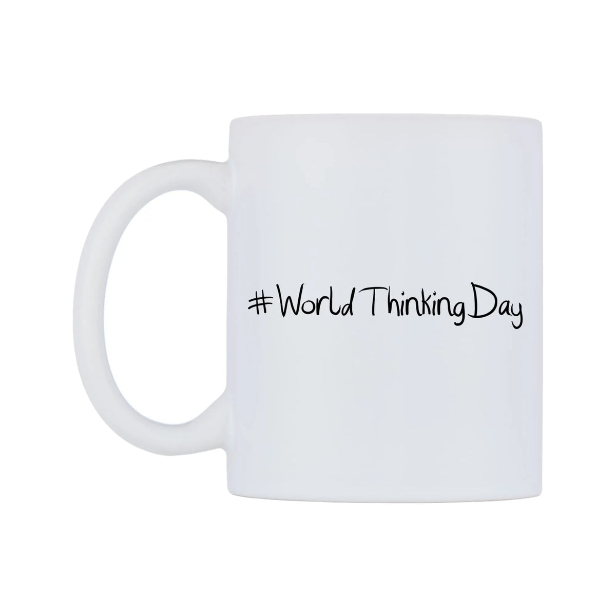 WorldThinkingDay Mug — mug, right side, on a white background