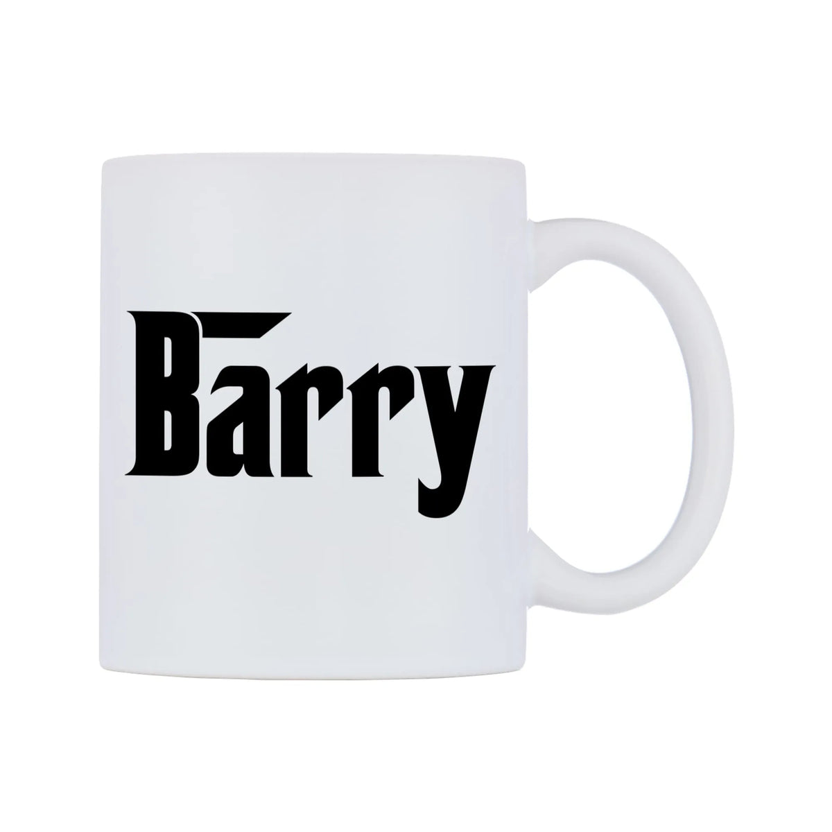 Barry - Godfather Themed Mug — white 11oz gloss mug, left side, on a white background