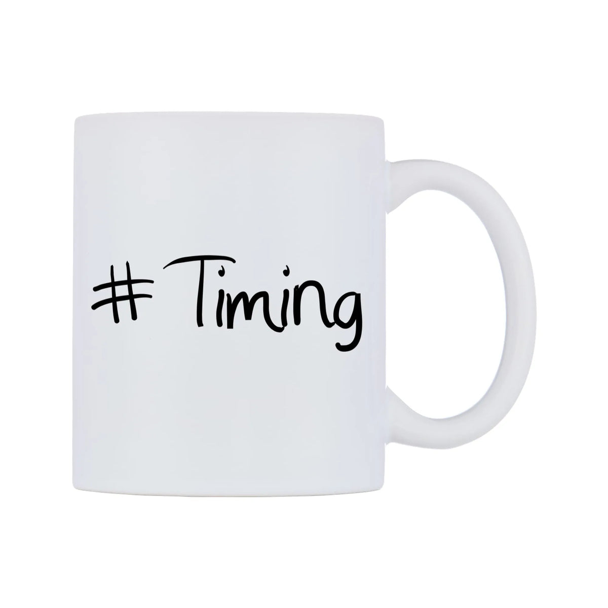 Timing Mug — mug, left side, on a white background