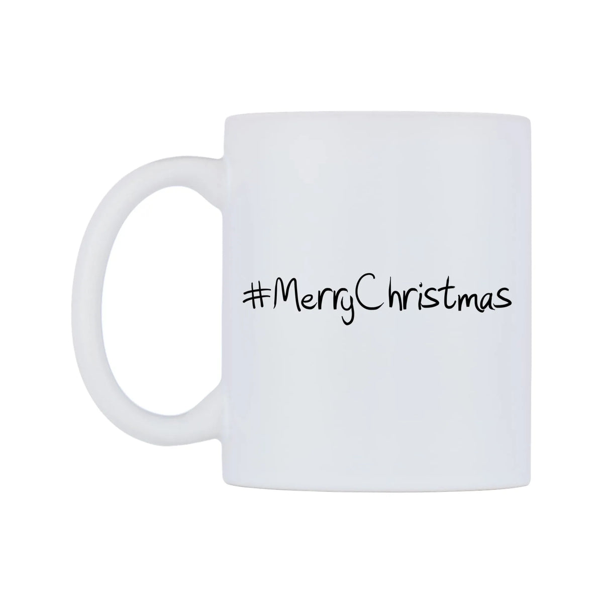 MerryChristmas Mug — mug, right side, on a white background