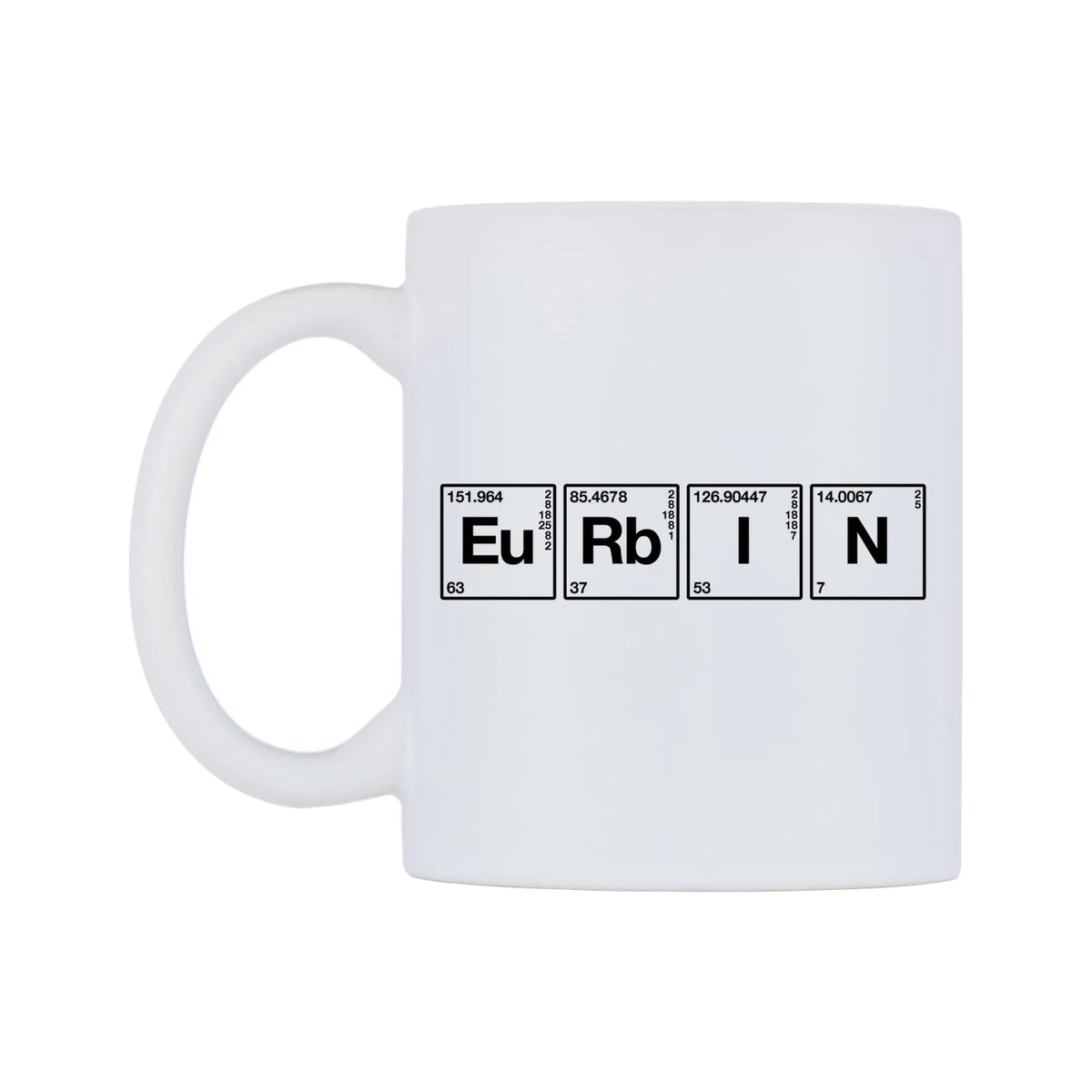 Erin - Chemistry Themed Mug — mug, right side, on a white background