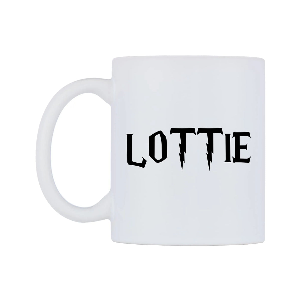Lottie - Wizard Themed Mug — white 11oz gloss mug, right side, on a white background