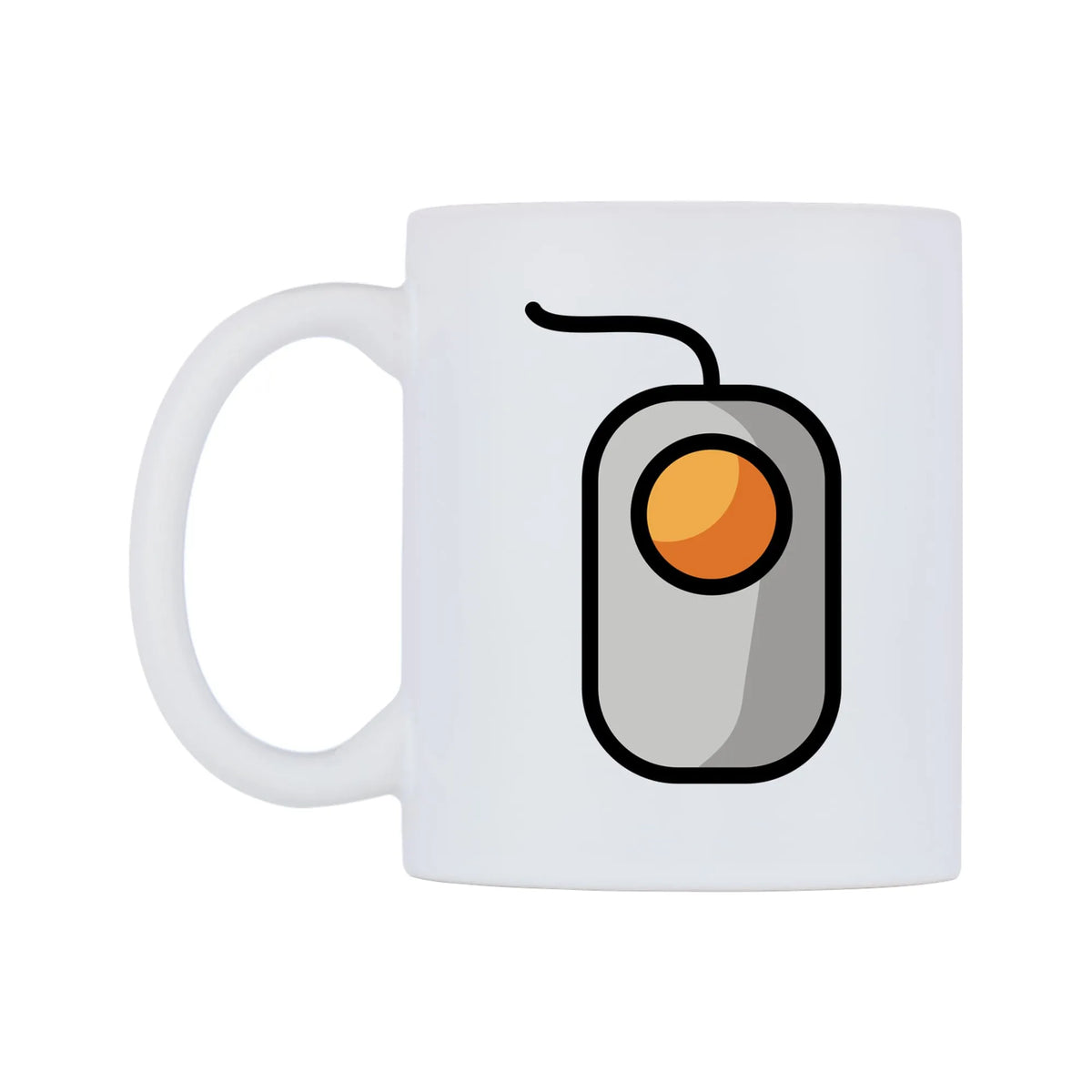 Trackball Emoji Mug — mug, right side, on a white background
