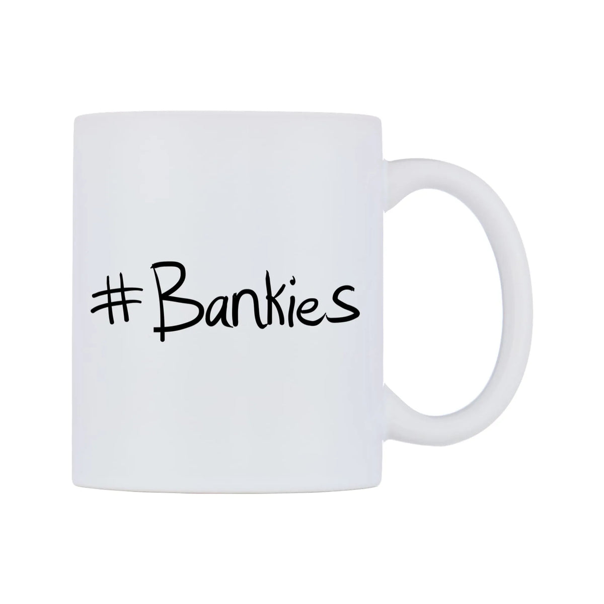 Bankies Mug — mug, left side, on a white background