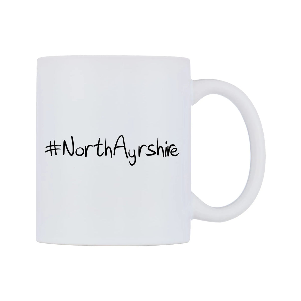 NorthAyrshire Mug — mug, left side, on a white background
