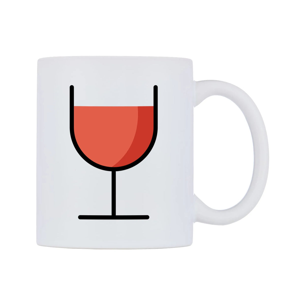 Wine Glass Emoji Mug — mug, left side, on a white background