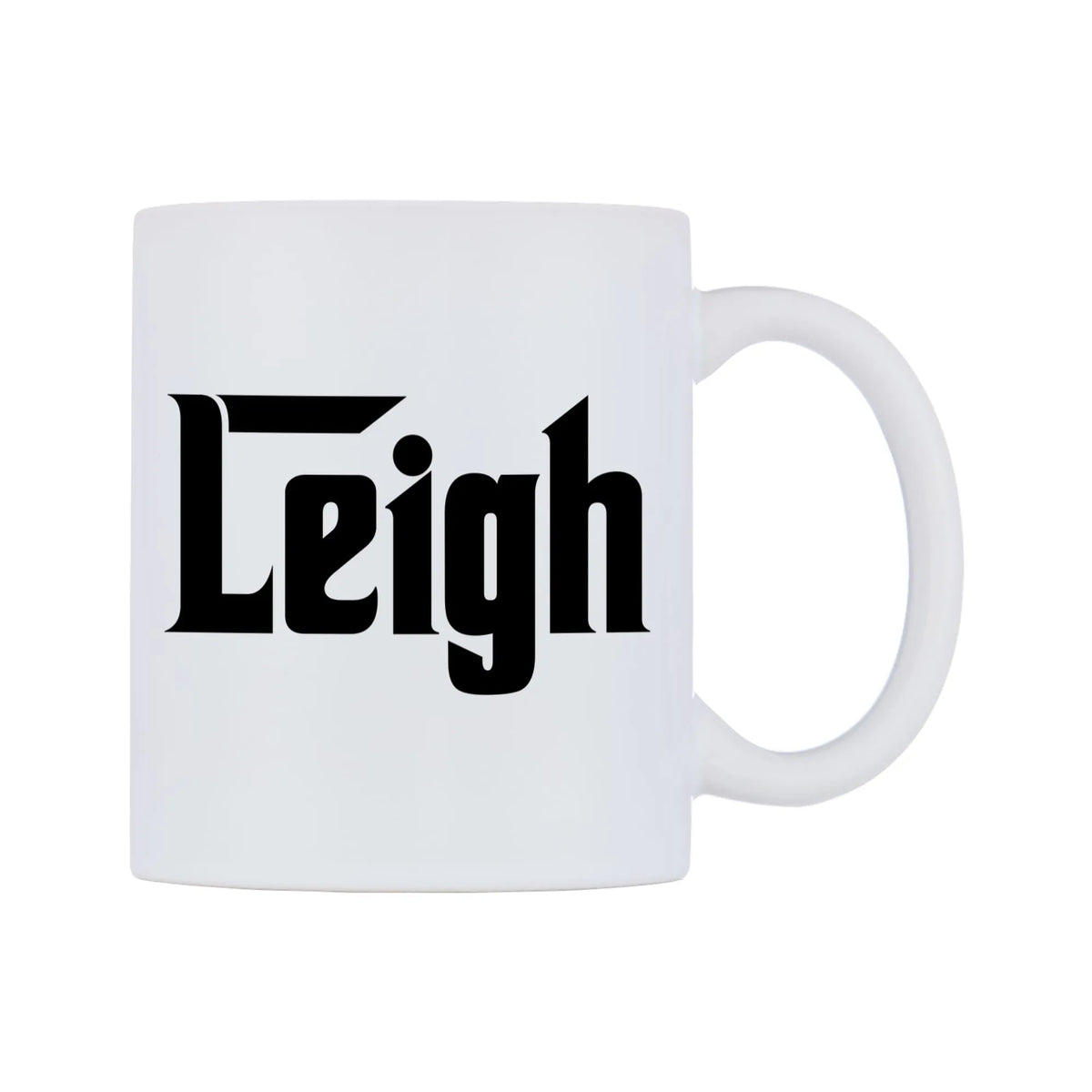Leigh - Godfather Themed Mug — white 11oz gloss mug, left side, on a white background
