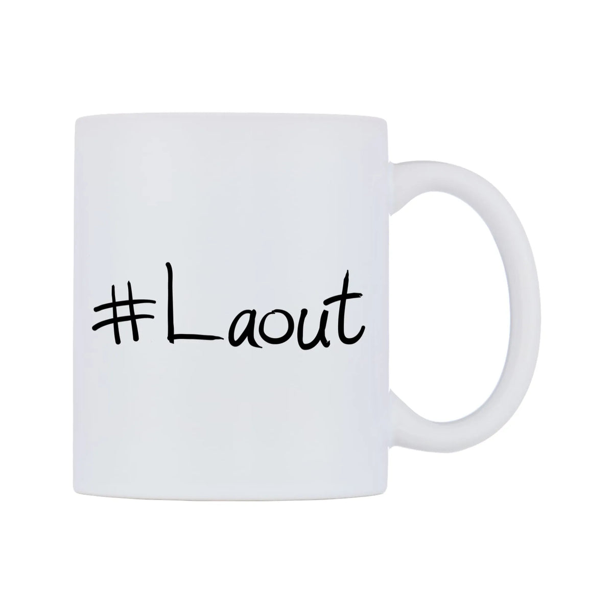 Laout Mug — mug, left side, on a white background