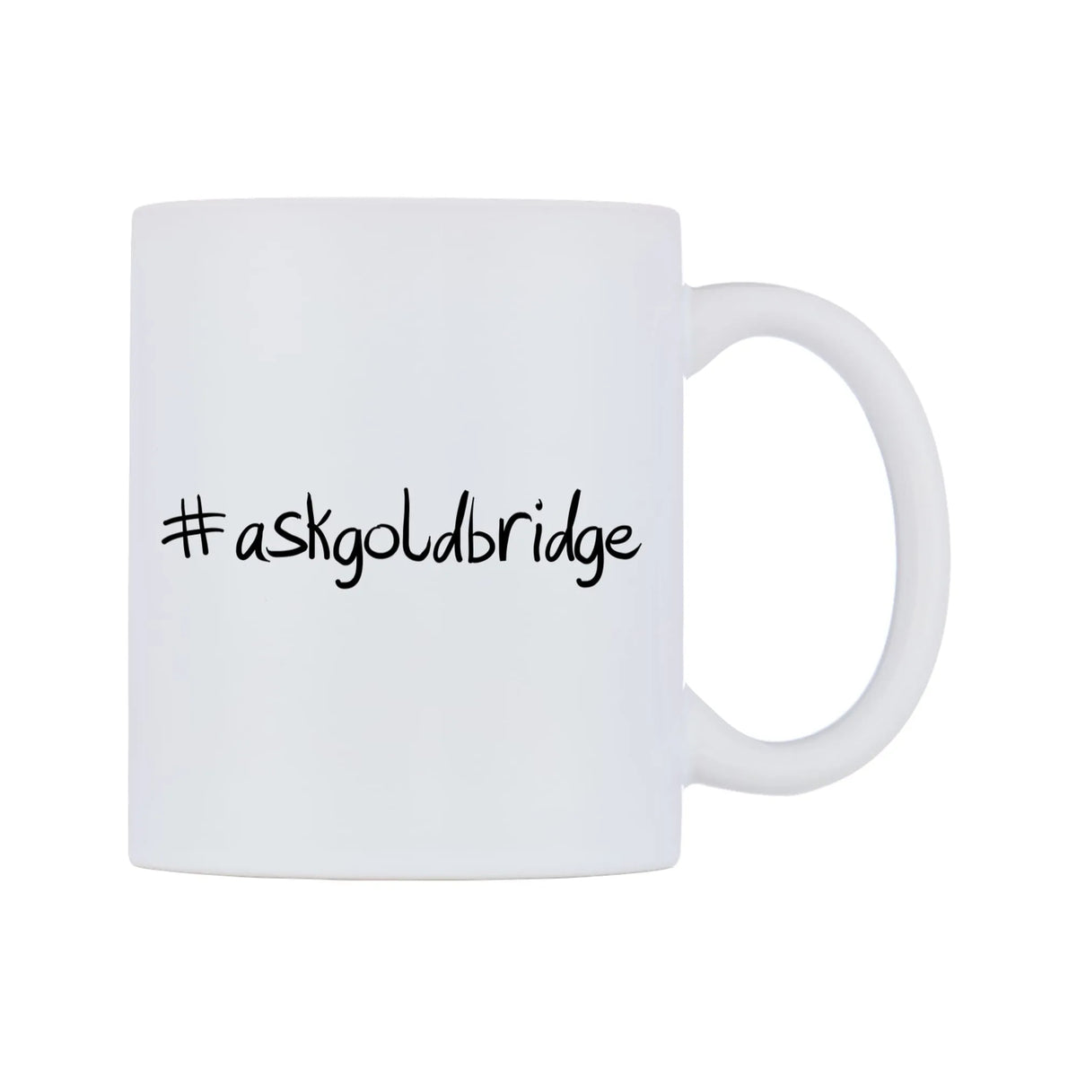 askgoldbridge Mug — mug, left side, on a white background