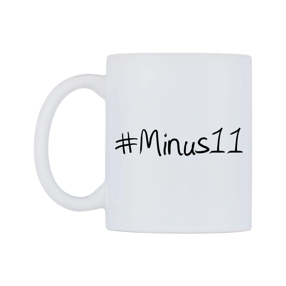 Minus11 Mug — mug, right side, on a white background