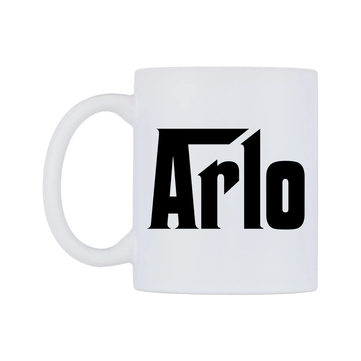 Arlo - Godfather Themed Mug — white 11oz gloss mug, right side, on a white background