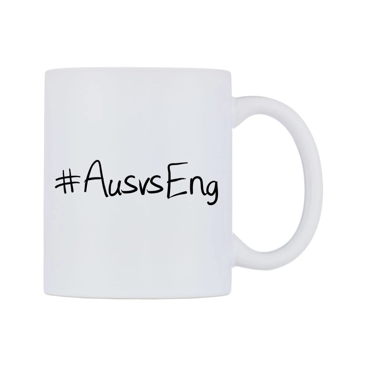 AusvsEng Mug — mug, left side, on a white background