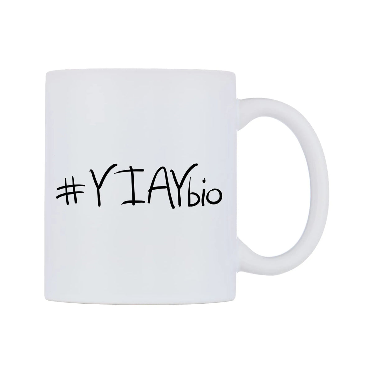 YIAYbio Mug — mug, left side, on a white background