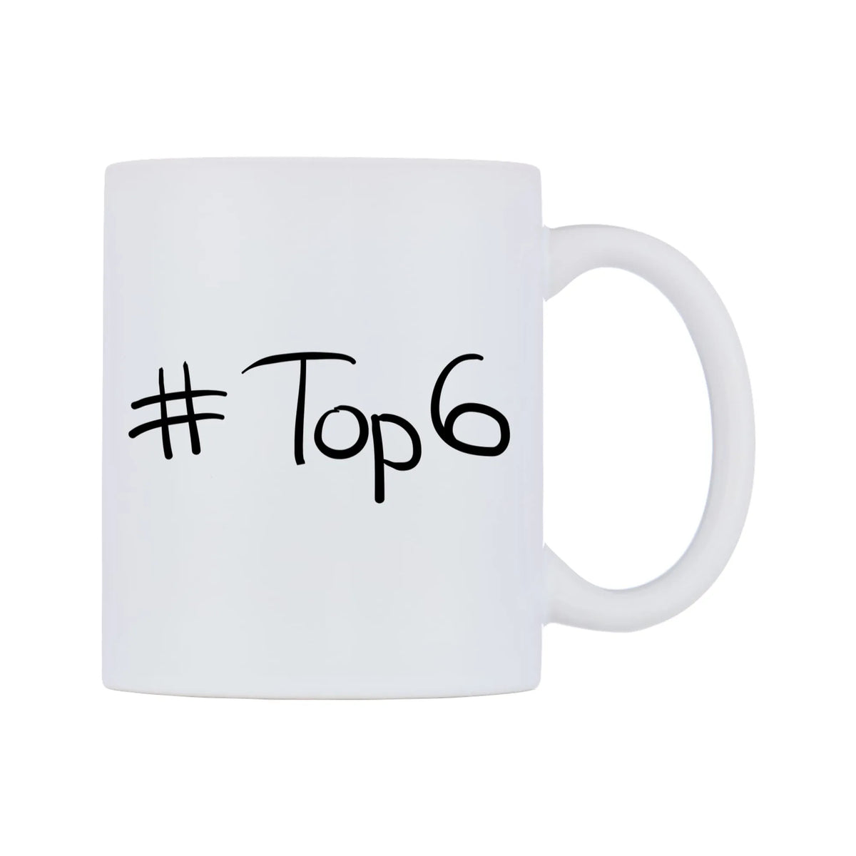 Top6 Mug — mug, left side, on a white background
