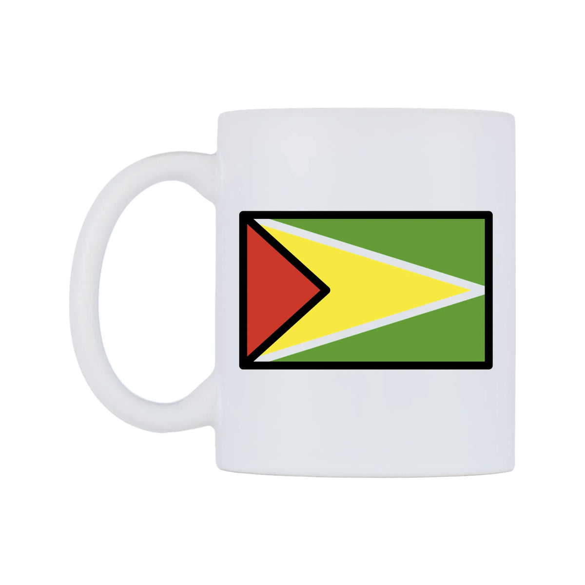 Guyana Flag Emoji Mug — mug, right side, on a white background