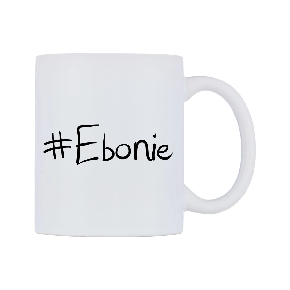 Ebonie Mug — mug, left side, on a white background