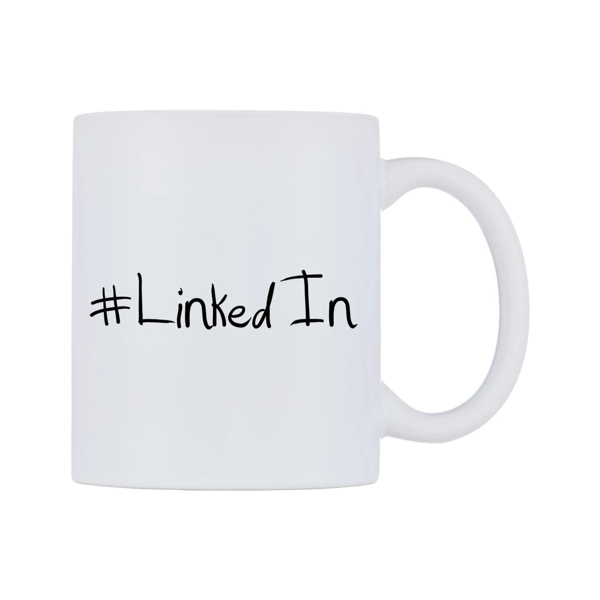 LinkedIn Mug — mug, left side, on a white background