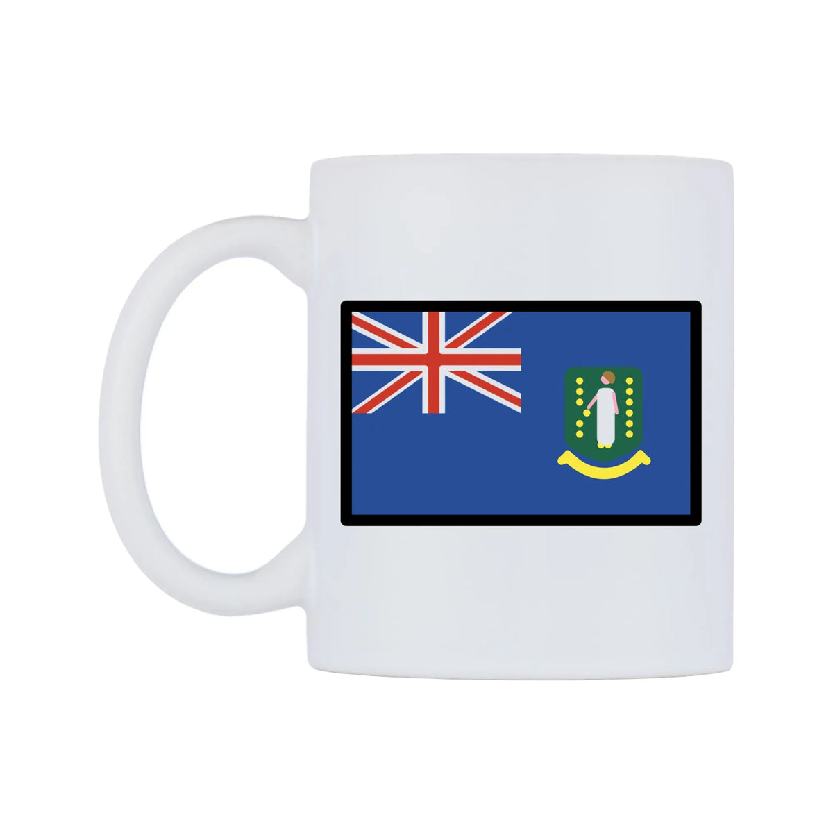 British Virgin Islands Flag Emoji Mug — mug, right side, on a white background