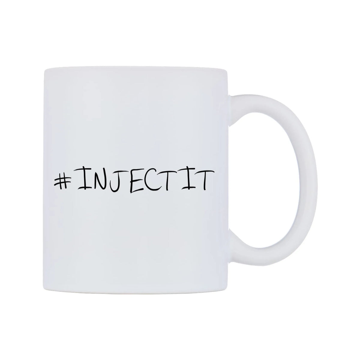 INJECTIT Mug — mug, left side, on a white background