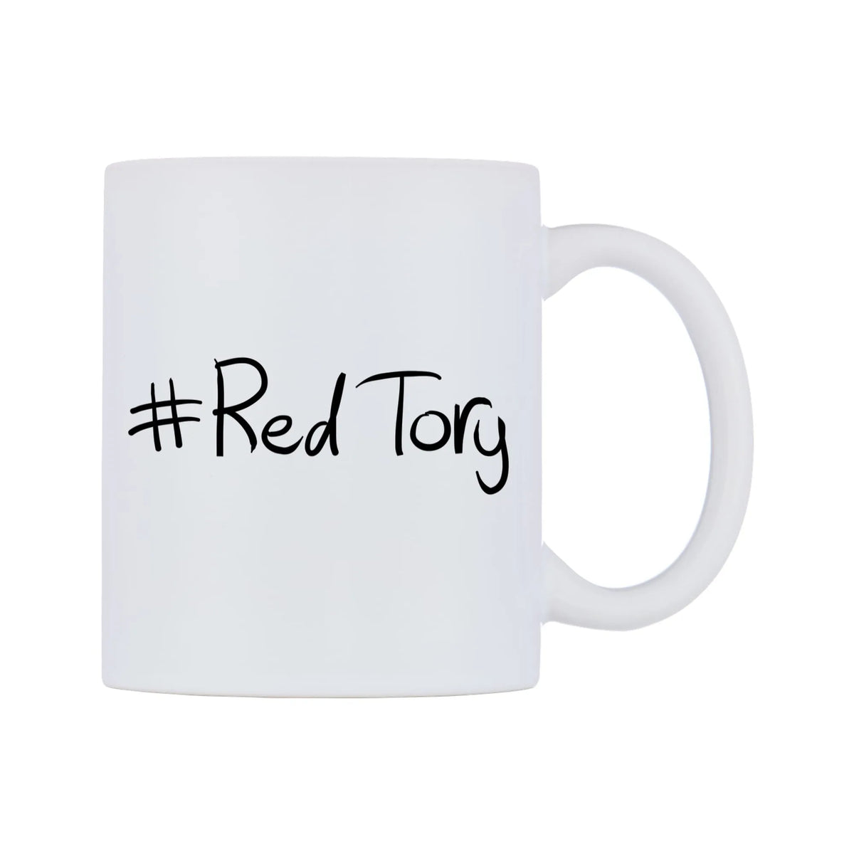 RedTory Mug — mug, left side, on a white background
