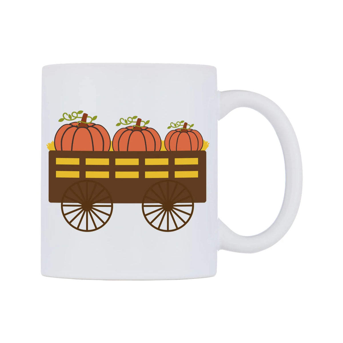 Pumpkin Wagon - Layers Together Mug — mug, left side, on a white background