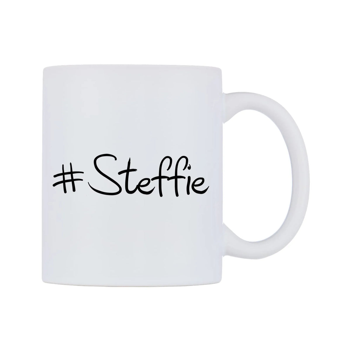 Steffie Mug — mug, left side, on a white background