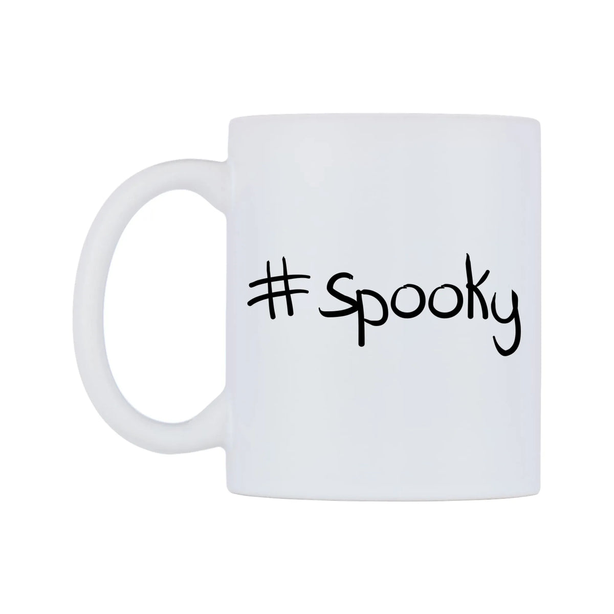 spooky Mug — white 11oz gloss mug, right side, on a white background