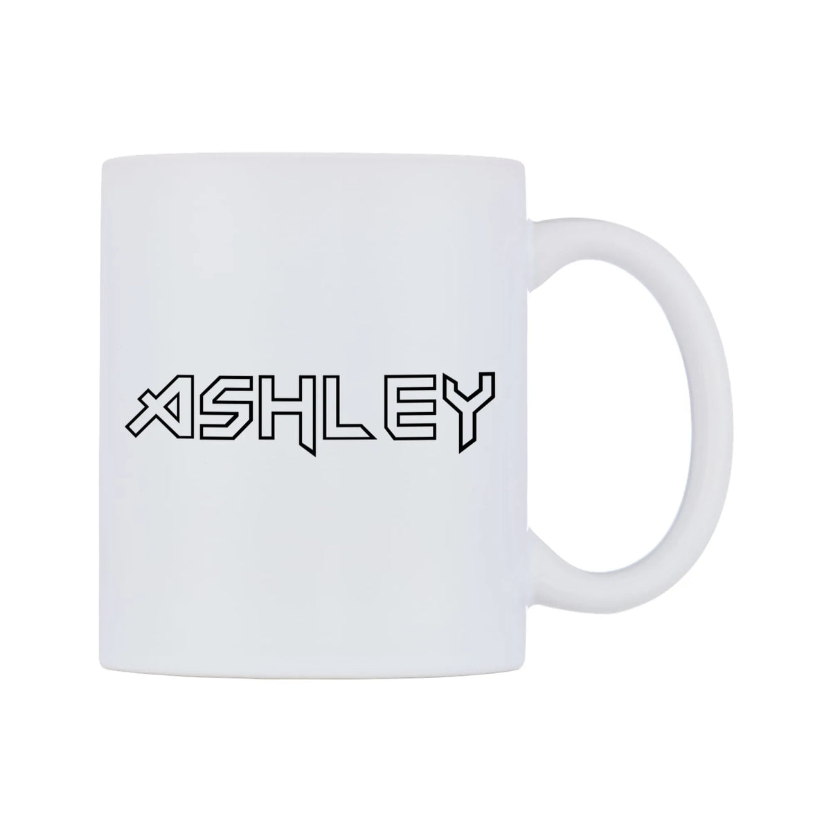 Ashley - Iron Maiden Themed Mug — white 11oz gloss mug, left side, on a white background