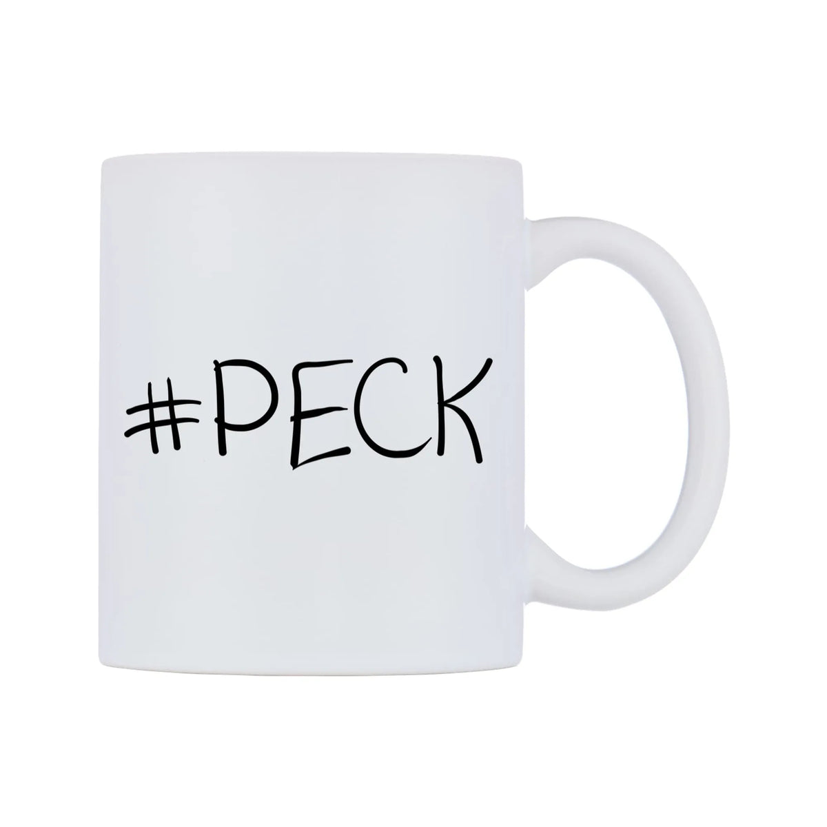 PECK Mug — mug, left side, on a white background