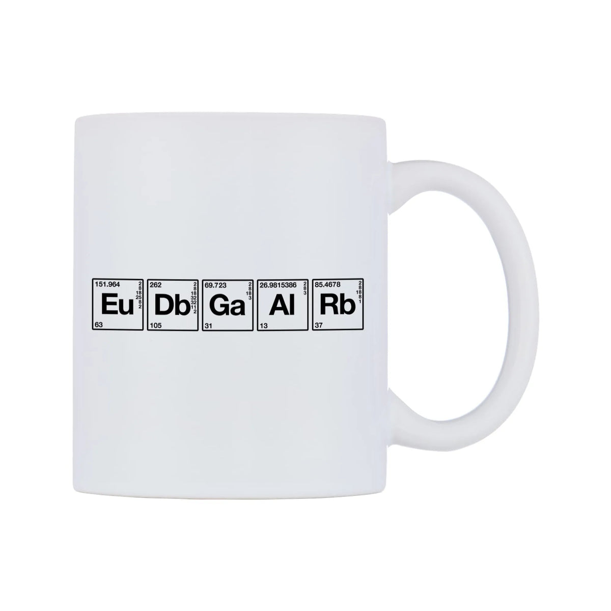 Edgar - Chemistry Themed Mug — mug, left side, on a white background