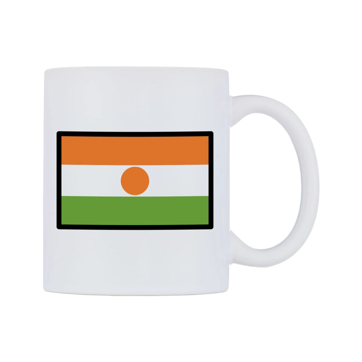 Niger Flag Emoji Mug — mug, left side, on a white background